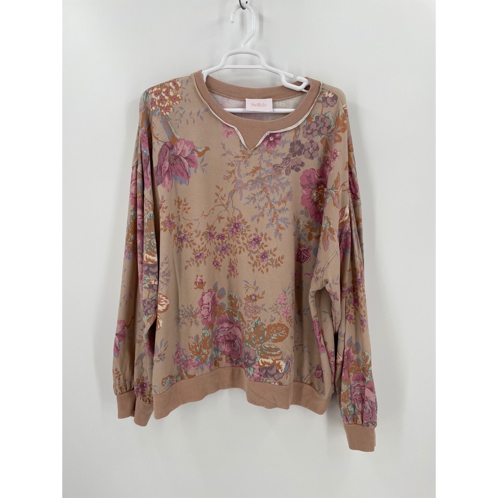 Selkie Pillow Sweater Yorkshire Oversized Sweatshirt 1X Floral Plush Pullover